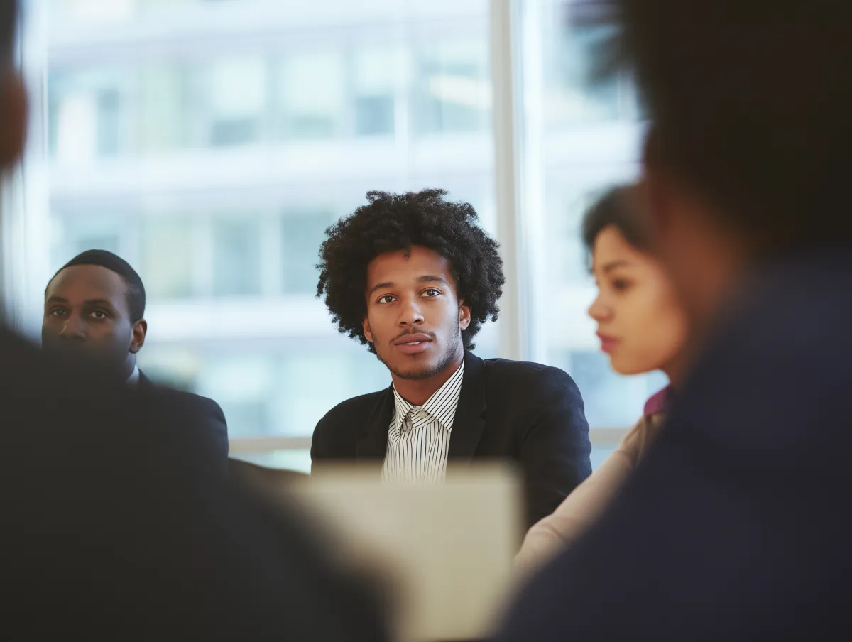 Équipe de startup en réunion de travail